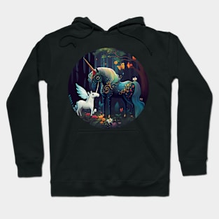 Fantasy Unicorns in the Forest Hoodie